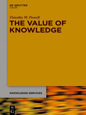 cover image of The Value of Knowledge